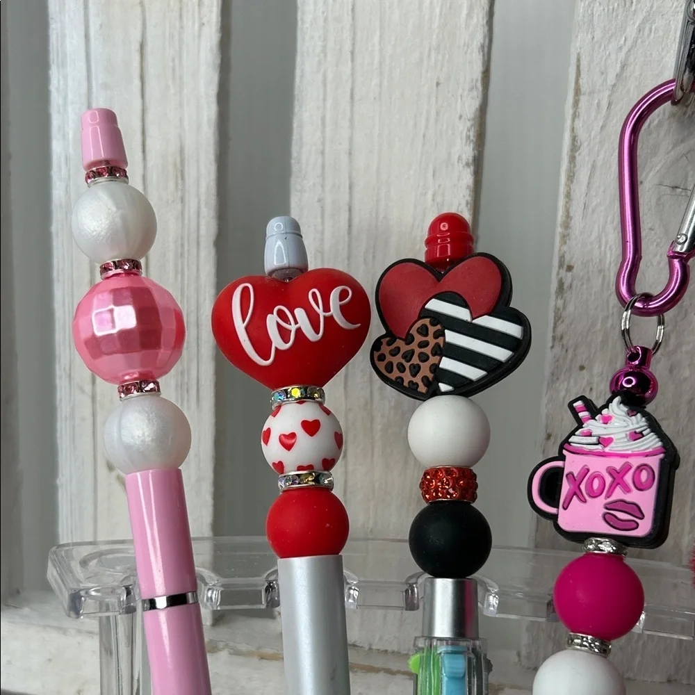 Love-Themed Pen Set with Keychain